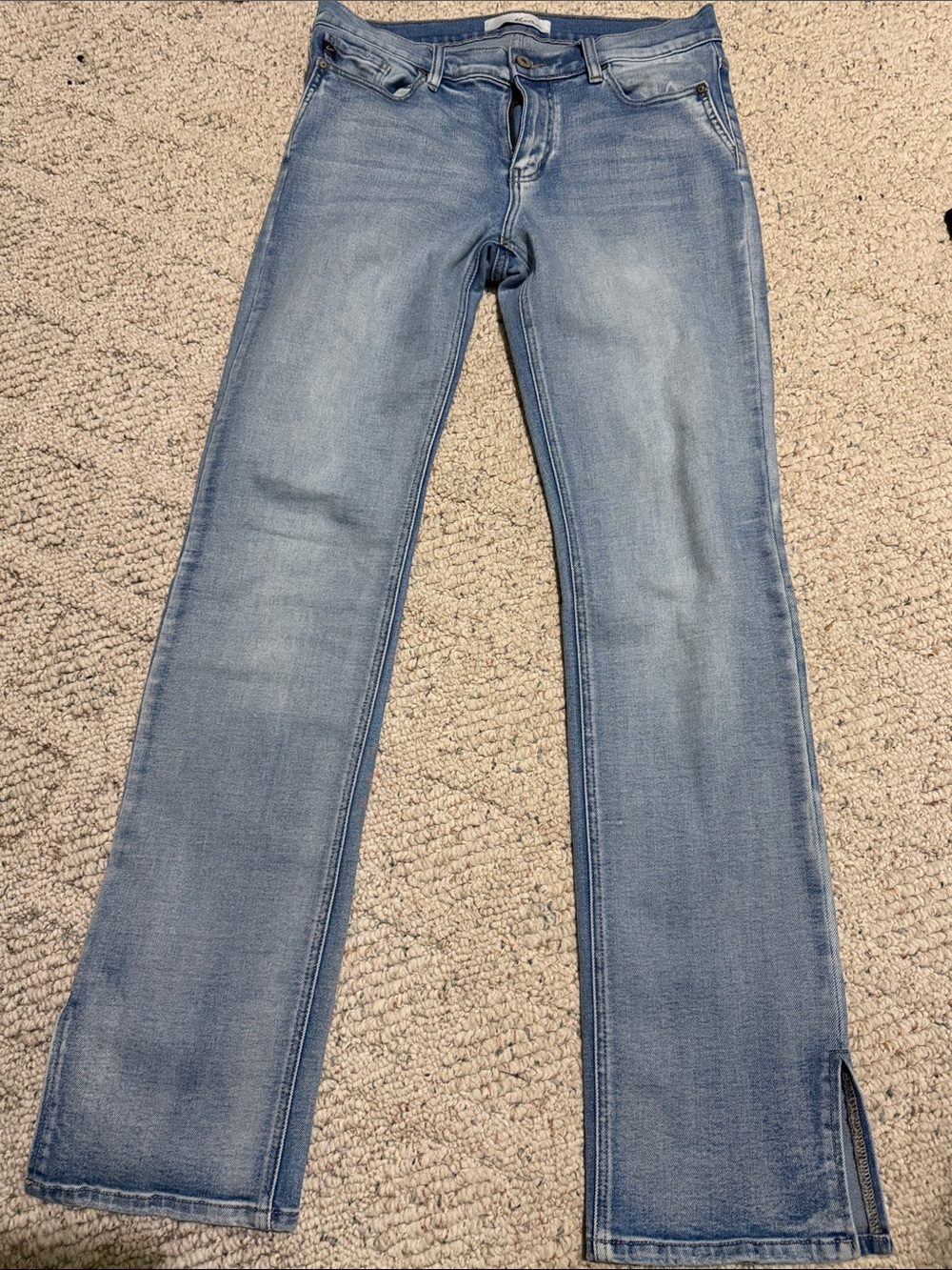 KanCan Light Blue Flare Jeans with Side Slit (size 9/28) Worn Once!